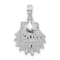 Rhodium Over Sterling Silver Polished Lions Paw Shell Pendant