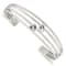 Sterling Silver Polished 4 Band Knots Cuff Bracelet