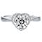 Lab-Created Moissanite Solitaire Ring In Sterling Silver 1.4ctw DEW