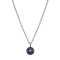 10-11mm Button Black Freshwater Pearl Solitaire Stainless Steel Pendant
with Chain