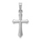 Rhodium Over 14k White Gold Polished Cross Pendant