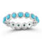 Rachel Zoe Lab-Created Turquoise Eternity Band Ring in Rhodium Over
Sterling Silver