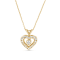 0.60ctw Diamond Heart Pendant with chain in 14k Yellow Gold