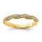 14K Yellow Gold Twisted Diamond Wedding Band 0.2ctw