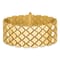 14K Yellow Gold Reversible Satin and Polished 24mm 7.25-inch Bracelet