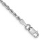 Rhodium Over 10k White Gold 2mm Diamond-Cut Quadruple Rope Link Bracelet