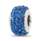 Sterling Silver Reflections Medium Blue Full Preciosa Crystal Bead