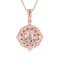 1.28cttw Morganite and Diamond Pendant in 14k Rose Gold