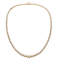 CZ Graduated Tennis Necklace In 14K Gold Over Sterling Silver