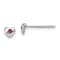 Rhodium Over Sterling Silver July Red Preciosa Crystal Heart Earrings