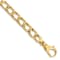10k Yellow Gold 8.6mm Hand Polished and Textured Fancy Link Bracelet