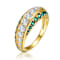 Emerald Color CZ Cocktail Ring In 14K Gold Over Sterling Silver