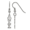 Rhodium Over Sterling Silver LogoArt Phi Sigma Sigma Small Dangle Earrings