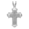 Rhodium Over 14K White Gold 7/8ct. Diamond Cross Pendant