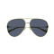 Gucci Gold Tone Yellow Aviator Frame / Blue Lens Sunglasses