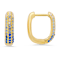 Blue And White Cubic Zirconia 14k Yellow Gold Over Sterling Silver
Earrings 0.42ctw