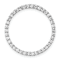 Rhodium Over 10k White Gold 0.76 ctw Diamond Circle Chain Slide Pendant