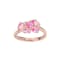 Created Pink Sapphire and Pink Cubic Zirconia Rhodium Over Sterling
Silver Ring 1.57ctw