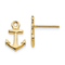 14k Yellow Gold Anchor Stud Earrings