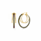 14K Yellow Gold Over Sterling Silver Acrylic Multi-Hoop Earrings in Blackberry