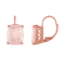 Rose Quartz Leverback 14k Rose Gold Plate Sterling Silver Earrings 8.98ctw