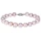 9-9.5mm Purple Cultured Freshwater Pearl Sterling Silver Line Bracelet