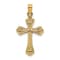 14k Yellow Gold Polished Cross Pendant