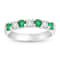 0.75ctw Emerald and Diamond Band Ring in 14k White Gold