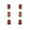 Garnet 7x5mm Rectangular Octagonal 14K Yellow Gold Dangle Earrings