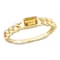 Citrine 10K Yellow Gold Link Ring 0.34ctw