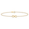 14K Yellow Gold Polished Infinity with 1-inch Extension Anklet