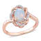 0.75ctw Ethiopian Opal and 0.10ctw Diamond 10k Rose Gold Ring