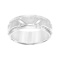 8mm Step-Edge Diagonal-Cut Comfort Fit Band in Gray Tungsten Carbide
with Wire Brush Finish