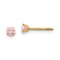 14k Yellow Gold 3mm Pink Cubic Zirconia Stud Earrings