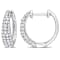 0.40ctw Created Moissanite Hoop Earrings in Sterling Silver