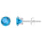 5mm Round Blue Topaz Rhodium Over 10k White Gold Stud Earrings