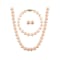 7-7.5mm Pink Cultured Freshwater Pearl 14k Yellow Gold Jewelry Set