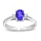 0.50cttw Tanzanite and Diamond Ring in 14k White Gold