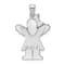 Rhodium Over 14k White Gold Satin Complete Girl with Bow on Right
Diamond Charm