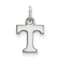 Rhodium Over Sterling Silver LogoArt University of Tennessee Extra Small Pendant