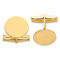 14K Yellow Gold Men's Circular Polished Cuff Links