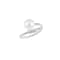 White Cultured Freshwater Pearl Rhodium Over Silver Ring