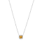 Yellow Citrine Platinum Over Sterling Silver Pendant With Chain 0.81ctw