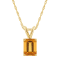 8x6mm Emerald Cut Citrine 14k Yellow Gold Pendant With Chain