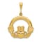 14k Yellow Gold Claddagh Pendant