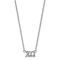 Rhodium Over Sterling Silver LogoArt Chi Omega Medium Pendant Necklace