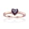 Blue Lab Created Alexandrite Heart Shape Ring 14K Rose Gold Over
Sterling Silver Solitaire Ring