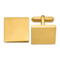 Stainless Steel Polished Yellow IP-plated Square Cuff Links