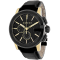 Gucci Men's G-Chrono Black Leather Strap Watch
