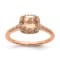14K Rose Gold Morganite Diamond Halo Engagement Ring